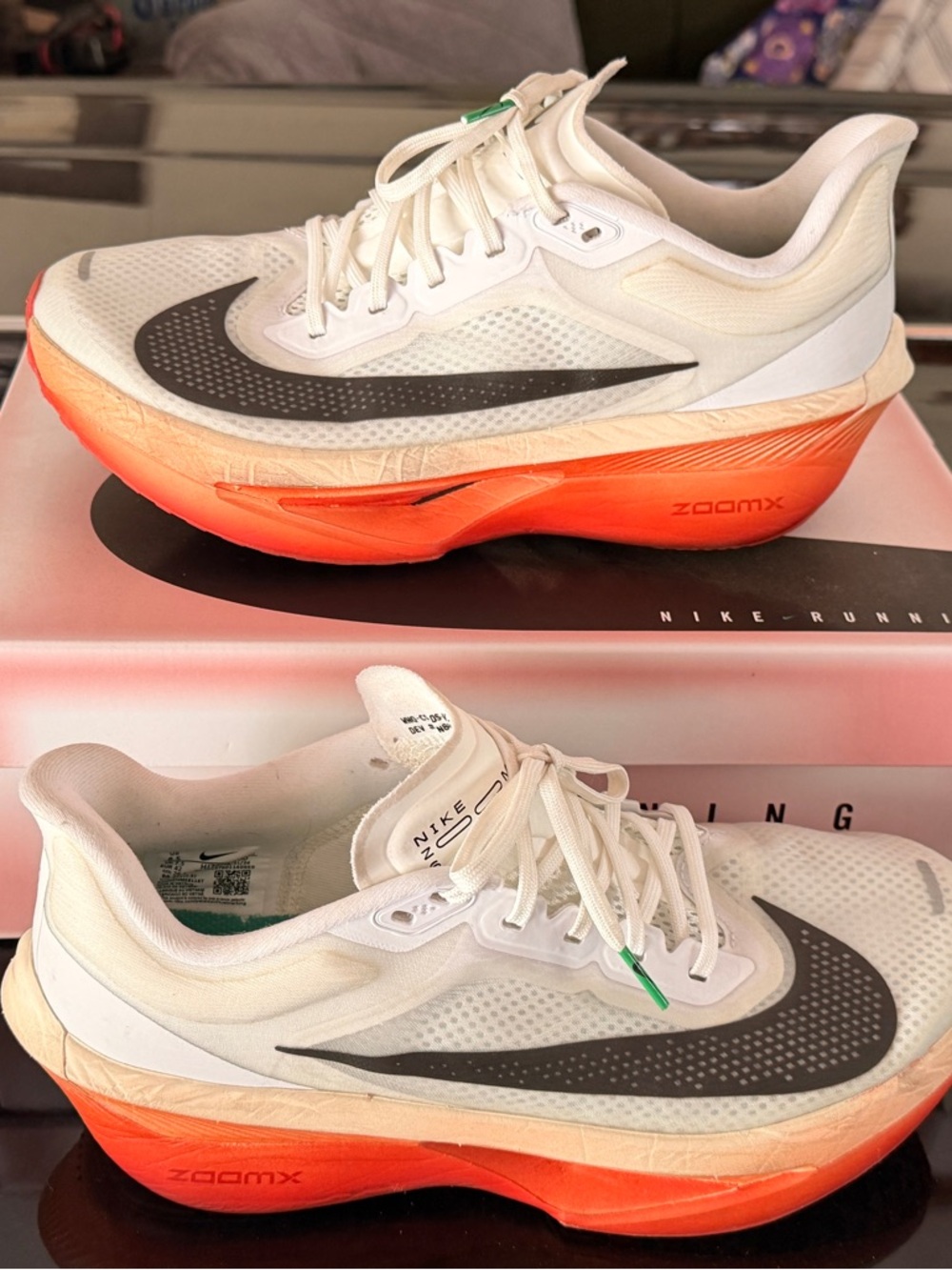 ZOOM FLY 6 EK
WHITE/BLACK-PALE IVORY-SAIL
BLANC/IVOIRE PALE/VOILE/NOIR